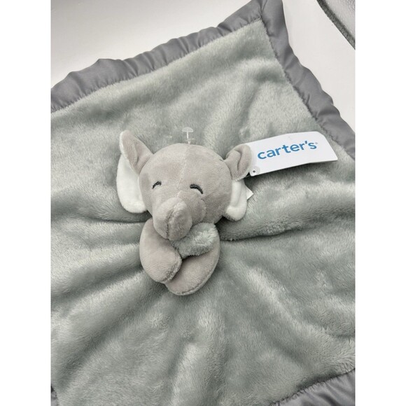 Carters Baby GRAY ELEPHANT LOVEY Blanket Soother Comforter Lovey 14" w/ Tags - Picture 8 of 15